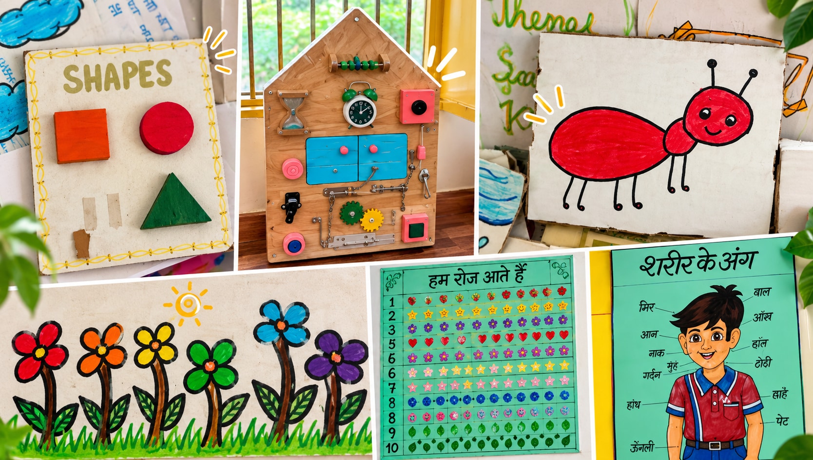 Early literacy learning activities for children at Nand Ghars