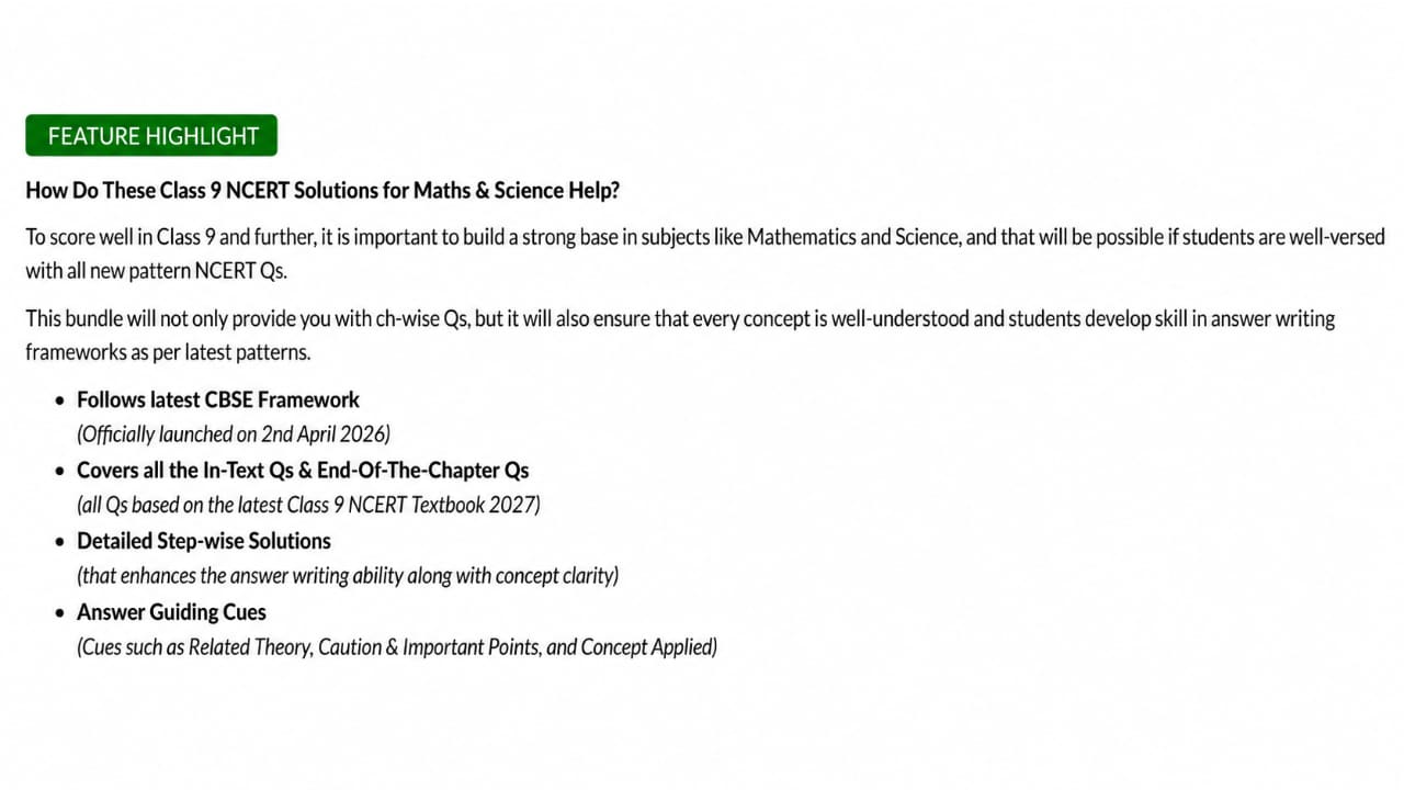 Why Choose Educart Class 9 NCERT Solution Books?