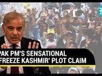 PAK PM'S SENSATIONAL 'FREEZE KASHMIR' PLOT CLAIM PAK PM'S SENSATIONAL 'FREEZE KASHMIR' PLOT CLAIM