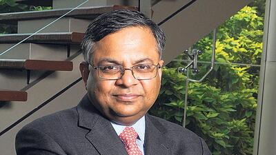 05 October 2012, Mumbai : N Chandrasekaran, Chief Executive Officer and Managing Director of TCS, in Mumbai. Photo by Abhijit Bhatlekar/ Mint (Abhijit Bhatlekar/ Mint) 05 October 2012, Mumbai : N Chandrasekaran, Chief Executive Officer and Managing Director of TCS, in Mumbai. Photo by Abhijit Bhatlekar/ Mint (Abhijit Bhatlekar/ Mint)