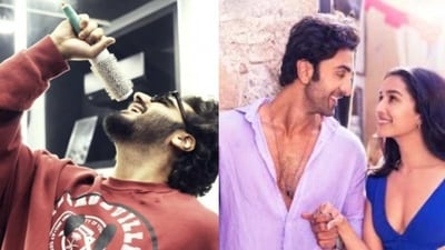 Arjun Kapoor shared a video of himself dancing to Tere Pyaar Mein from Tu Jhoothi Main Makkaar. Arjun Kapoor shared a video of himself dancing to Tere Pyaar Mein from Tu Jhoothi Main Makkaar.