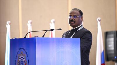 CAG Girish Chandra Murmu addressing delegates at the SAI leaders’ meeting of Shanghai Cooperation Organisation member states, in Lucknow on Monday. (HT PHOTO) CAG Girish Chandra Murmu addressing delegates at the SAI leaders’ meeting of Shanghai Cooperation Organisation member states, in Lucknow on Monday. (HT PHOTO)