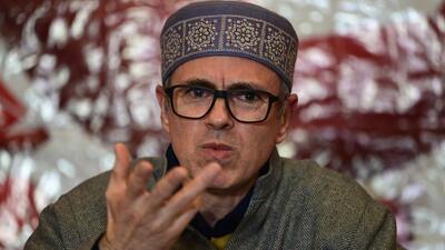 Former chief minister Omar Abdullah speaks during a press conference in Srinagar. (Waseem Andrabi /HT) Former chief minister Omar Abdullah speaks during a press conference in Srinagar. (Waseem Andrabi /HT)
