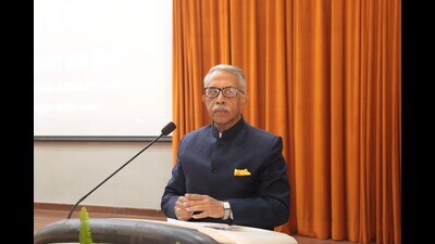 Retired IAS officer Desh Deepak Verma addressing students of Mahayogi Gorakhnath University on Feb 6. (HT photo) Retired IAS officer Desh Deepak Verma addressing students of Mahayogi Gorakhnath University on Feb 6. (HT photo)