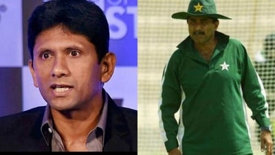 Former India cricketer Venkatesh Prasad; Former Pakistan captain Javed Miandad Former India cricketer Venkatesh Prasad; Former Pakistan captain Javed Miandad