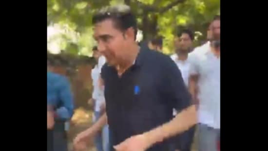 Independent MLA from Alwar’s Behror constituency Baljeet Yadav (Screengrab from Twitter)