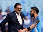Former Indian cricket coach Ravi Shastri with Virat Kohli ahead of a match Former Indian cricket coach Ravi Shastri with Virat Kohli ahead of a match
