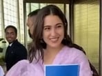 Sara Ali Khan was seen at the Mumbai airport on Tuesday. Sara Ali Khan was seen at the Mumbai airport on Tuesday.
