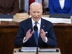 FILE - President Joe Biden delivers his first State of the Union address to a joint session of Congress at the Capitol, March 1, 2022, in Washington. (Jim Lo Scalzo/Pool via AP, File)