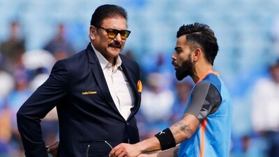 Former Indian cricket coach Ravi Shastri with Virat Kohli ahead of a match (ANI )