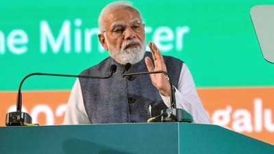 PM Modi was addressing Bharatiya Janata Party (BJP) parliamentarians at a meeting today. (Twitter) PM Modi was addressing Bharatiya Janata Party (BJP) parliamentarians at a meeting today. (Twitter)