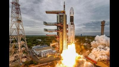 Chandrayaan-2 was successfully launched and inserted into lunar orbit in 2019, but its lander crash-landed on the moon’s surface when it deviated from its trajectory while attempting to land on September 6, 2019, due to a software glitch. (PTI) Chandrayaan-2 was successfully launched and inserted into lunar orbit in 2019, but its lander crash-landed on the moon’s surface when it deviated from its trajectory while attempting to land on September 6, 2019, due to a software glitch. (PTI)