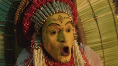 Rishab Shetty in a still from Kantara, which was released last year. Rishab Shetty in a still from Kantara, which was released last year.