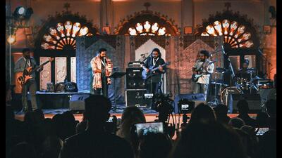Members of music band Shadaj performing at Qaiserbagh Baradari during the Sanatkada Lucknow Festival. Members of music band Shadaj performing at Qaiserbagh Baradari during the Sanatkada Lucknow Festival.