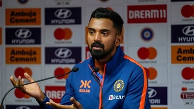 Indian cricketer KL Rahul addresses a press conference ahead of the first test cricket match between India and Australia (PTI) Indian cricketer KL Rahul addresses a press conference ahead of the first test cricket match between India and Australia (PTI)