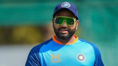 Indian captain Rohit Sharma during a practice session (PTI) Indian captain Rohit Sharma during a practice session (PTI)
