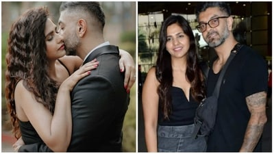 Dalljiet Kaur was spotted with Nikhil Patel on Monday. Dalljiet Kaur was spotted with Nikhil Patel on Monday.