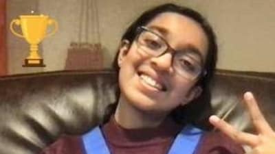 Natasha, 13, is a student of Florence M Gaudineer Middle School in New Jersey. She took the same test in 2021, when she was in Class 5. (PTI)