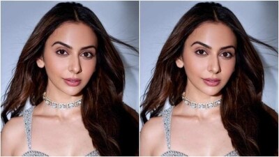 Assisted by makeup artist Salim Sayyed, Rakul Preet decked up in nude eyeshadow, black eyeliner, black kohl, mascara-laden eyelashes, drawn eyebrows, contoured cheeks and a shade of nude lipstick. (Instagram/@rakulpreet) Assisted by makeup artist Salim Sayyed, Rakul Preet decked up in nude eyeshadow, black eyeliner, black kohl, mascara-laden eyelashes, drawn eyebrows, contoured cheeks and a shade of nude lipstick. (Instagram/@rakulpreet)