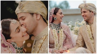 Kiara Advani and Sidharth Malhotra at their wedding. Kiara Advani and Sidharth Malhotra at their wedding.