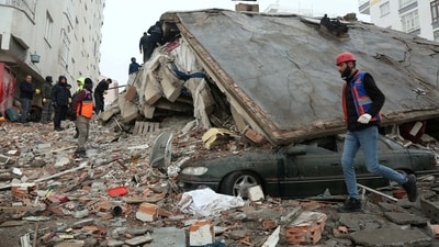 Turkey, and Syria were hit by a 7.8-magnitude quake in the early hours of Monday, followed by two more quakes of high intensity later in the day. (REUTERS)