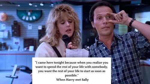 Dialogue from the film When Harry Met Sally (Instagram/@christine._.tin)