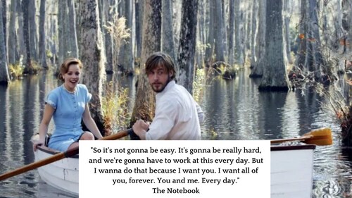 Dialogue from the film The Notebook. (Instagram/@moviequotess)