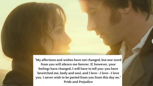 Dialogue from the film Pride and Prejudice. (Instagram/@prideandprejudice.2005)
