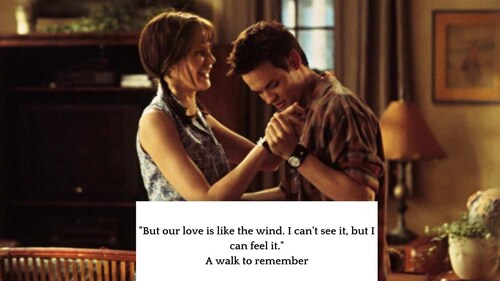 Dialogue from the film A walk to remember. (Instagram/@_awalktoremember_)