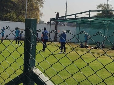 While both the teams trained for three hours each, a line of langurs made an appearance (file photo) While both the teams trained for three hours each, a line of langurs made an appearance (file photo)