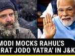 PM MODI MOCKS RAHUL'S 'BHARAT JODO YATRA' IN J&K PM MODI MOCKS RAHUL'S 'BHARAT JODO YATRA' IN J&K