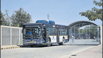 A 11kV feeder line will be laid down at the bus depot for uninterrupted power supply. (Parveen Kumar/HT PHOTO)