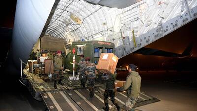 Medical equipment being loaded into aircraft prior to its departure for Turkey. (ANI) Medical equipment being loaded into aircraft prior to its departure for Turkey. (ANI)