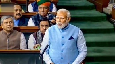 Prime Minister Narendra Modi speaks in the Lok Sabha during Budget Session of Parliament, in New Delhi, Wednesday. (PTI) Prime Minister Narendra Modi speaks in the Lok Sabha during Budget Session of Parliament, in New Delhi, Wednesday. (PTI)