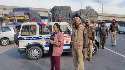 RTA secretary Poonam Preet Kaur checking vehicles in Ludhiana on Wednesday. (HT Photo) RTA secretary Poonam Preet Kaur checking vehicles in Ludhiana on Wednesday. (HT Photo)