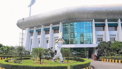 Shaheed Vijay Singh Pathik Sports Complex in Greater Noida was constructed in 2015. (HT Archive) Shaheed Vijay Singh Pathik Sports Complex in Greater Noida was constructed in 2015. (HT Archive)