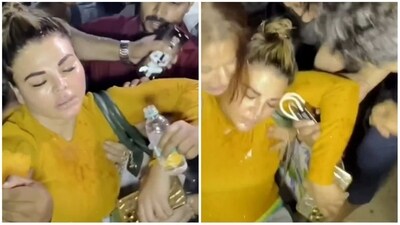 Rakhi Sawant fainted on Tuesday. Rakhi Sawant fainted on Tuesday.