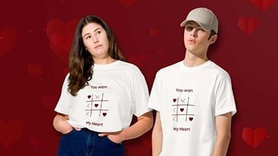 This Valentine's Day, step out in style in coordinated outfits. This Valentine's Day, step out in style in coordinated outfits.