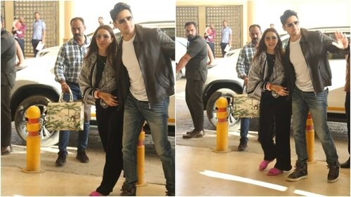 Kiara and Sidharth posed together. (HT Photos/Varinder Chawla) Kiara and Sidharth posed together. (HT Photos/Varinder Chawla)