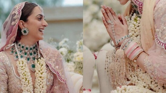Kiara Advani gave a tribute to Sidharth Malhotra's late pet dog, Oscar with her customised kaleere.(Instagram/@kiaraaliaadvani)
