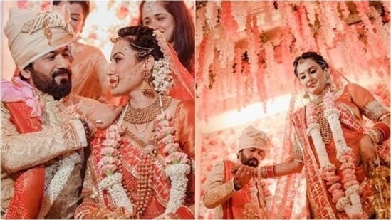 Kamya Punjabi and Shalabh Dang at their wedding.