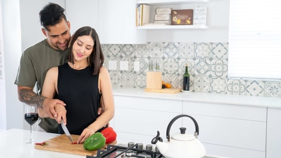 Cooking Dinner Together: Choose a recipe, buy the ingredients, and cook a meal together at home. This is a great way to bond while learning a new skill, and enjoy a delicious meal together.(Pexels)