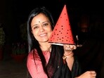 Mahua Moitra with the red cap that she produced in the Lok Sabha to symbolise that the government has been fooled by Adani. Mahua Moitra with the red cap that she produced in the Lok Sabha to symbolise that the government has been fooled by Adani.