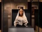 A reconstructed face of an ancient woman known as "Hinat", 