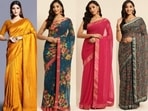 Georgette sarees epitomise elegance and are a hit with women.