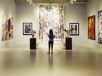 Exhibition display modern art of South Asia through the lens of popular culture