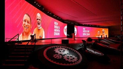 The summit is significant for Uttar Pradesh, which initially set the target of attracting investment proposals worth  <span class='webrupee'>₹</span>10 lakh crore and later revised it to  <span class='webrupee'>₹</span>17.3 lakh crore. (Deepak Gupta/ HT)
