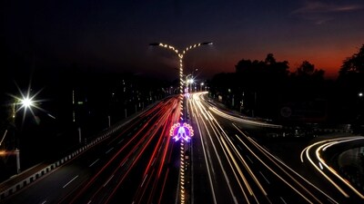 Lohia path illuminates as part of the preparations for the upcoming G20 Summit, in Lucknow. (Naeem Ansari) Lohia path illuminates as part of the preparations for the upcoming G20 Summit, in Lucknow. (Naeem Ansari)