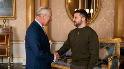 King Charles- Zelensky: King Charles and Ukraine President Zelensky are seen. King Charles- Zelensky: King Charles and Ukraine President Zelensky are seen.