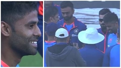 Former India head coach Ravi Shastri handed the debut caps to SKY and Bharat ahead of the 1st Test at the Vidarbha Cricket Association Stadium in Nagpur. (BCCI) Former India head coach Ravi Shastri handed the debut caps to SKY and Bharat ahead of the 1st Test at the Vidarbha Cricket Association Stadium in Nagpur. (BCCI)